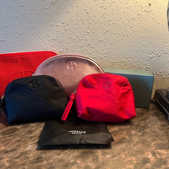 Giorgio Armani Handbags - Giorgio Armani GWP Black or Red Cosmetic Bag